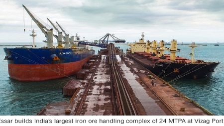 Essar builds India’s largest iron ore handling complex at Vizag Port